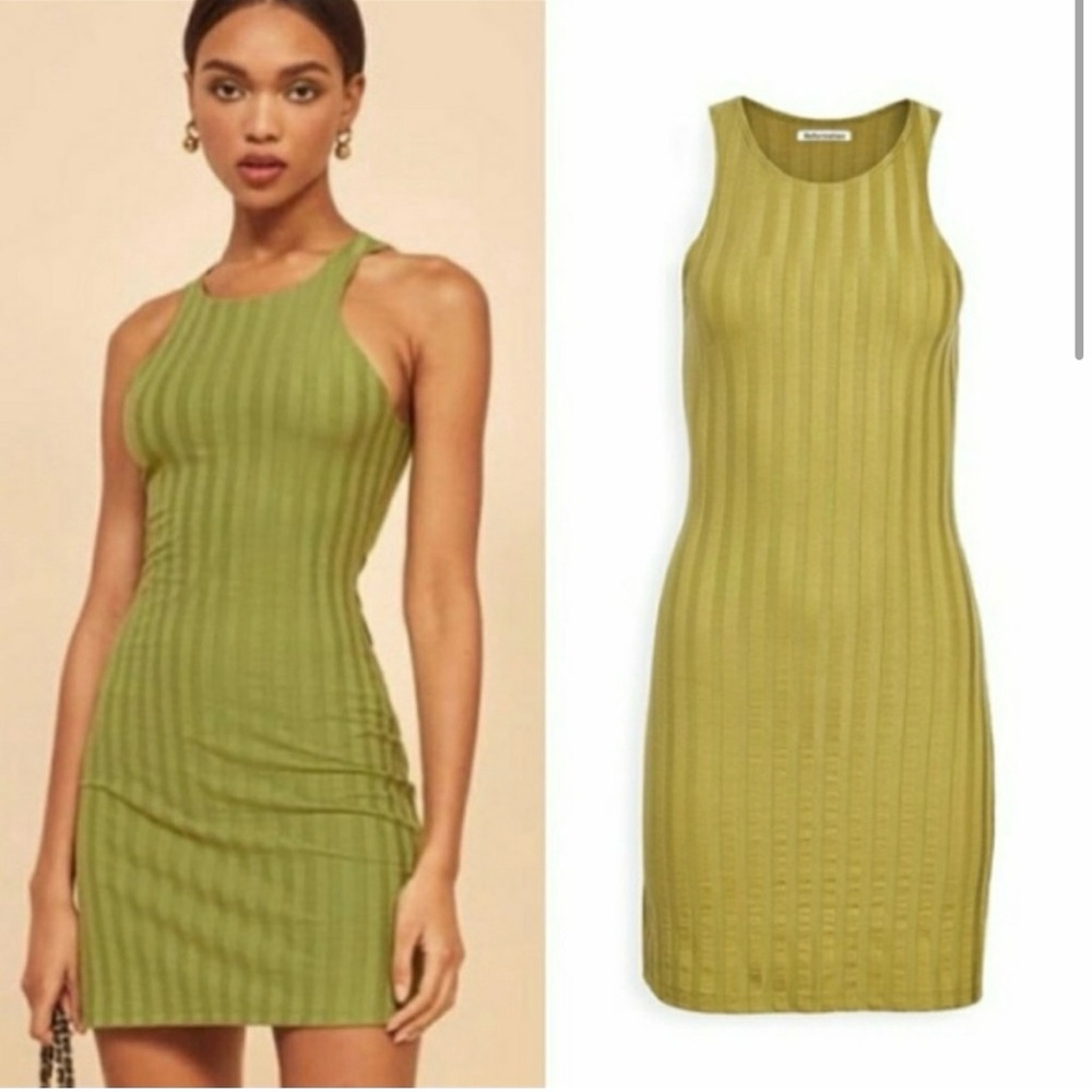 Reformation Green Mini Dress